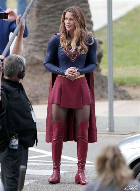 Melissa Benoist On The Set Of Supergirl 40 Gotceleb