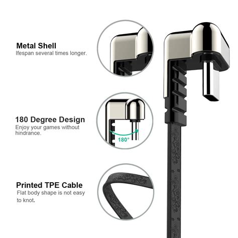 amazoncom usb type  cable umecore ft  degree  shaped usb    flexible fast charger