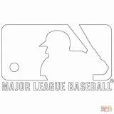 Mlb Coloring Baseball Logo Pages Printable Major League Dodgers Cubs Chicago Sports Team Los Sport Logos Print Dodger Supercoloring Color sketch template