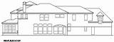 Plan House Coloring Pages Plans Garage Door Elevation Chambers Bay Rear Template Bhg sketch template