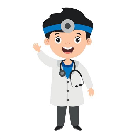 cartoon drawing   doctor  vector art  vecteezy