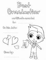 Coloring Grandma Pages Happy Grandparents Mothers Birthday Grandpa Grandmother Cards Printable Certificate Color Drawing Print Mother Kids Sheets Getcolorings Getdrawings sketch template