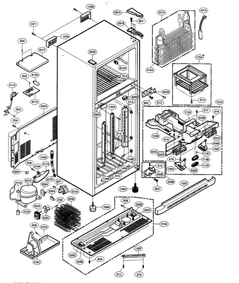 diagrama de refrigerador kenmore