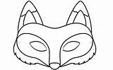 Mask Fox Animal Printable Template Masks Coloring Pages Templates Mr Fantastic Colouring Drawing Face Kids Cartoon Print Goalie Diy Clipart sketch template