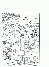 Kleurplaat Lente Kleurplaten Natuur Planten Geven Tuinen Bloemen Downloaden Bord sketch template