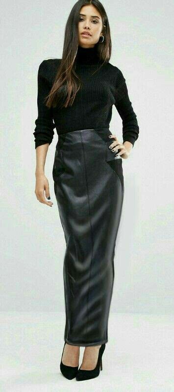 karen king long leather skirt leather dresses long black pencil skirt