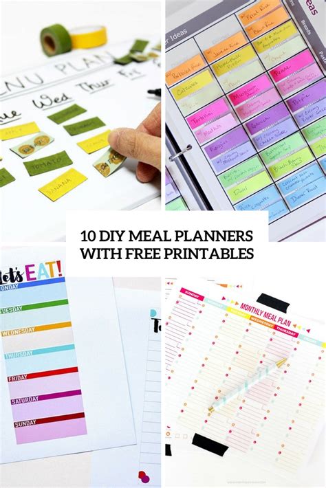 10 Easy Diy Meal Planners With Free Printables Shelterness