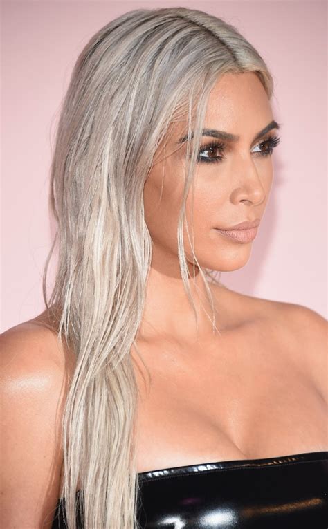 Icy Blonde From Kim Kardashians Hair Evolution E News