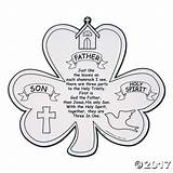 Trinity Shamrock Holy Kids Color Crafts Sunday Activities St School Cutouts Own Catholic Orientaltrading Sold sketch template