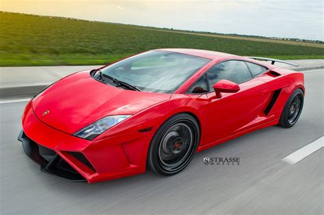 furious red lamborghini gallardo outfitted  aftermarket parts