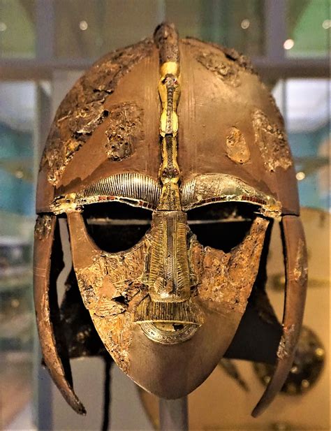 sutton hoo helmet ornately decorated anglo saxon helmet british