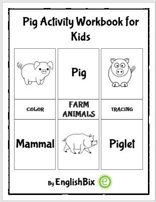 pig activity printable worksheets  preschoolers englishbix
