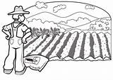 Coloring Farmer Farm Pages Printable Toddlers Crop sketch template