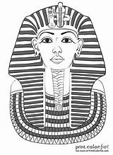 King Tut Tutankhamun Egypt Pharaoh Paintingvalley Tuts sketch template