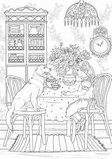 Coloring Pages Kitchen Puppy Coloringart sketch template