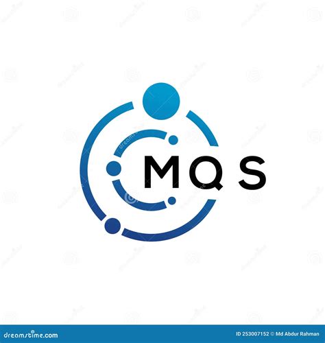 mqs letter technology logo design  white background mqs creative