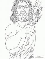 Coloring Poseidon Greek Zeus Pages Gods Comments sketch template