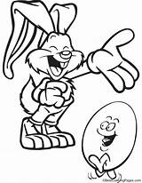Laughing Coloring Egg Bunny sketch template
