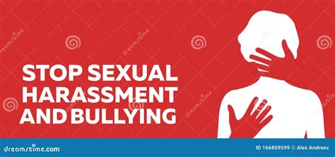 stop sexual harassment and bulling banner on red background gender