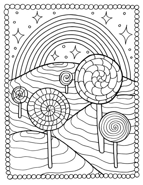 rainbow coloring pages  printable   images