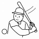 Baseball Batear sketch template