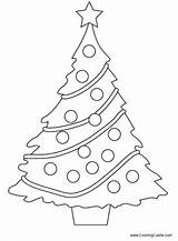Christmas Tree Blank Coloring Drawing Easy Trees Pages Kids Printable Draw Getdrawings Getcolorings Color sketch template