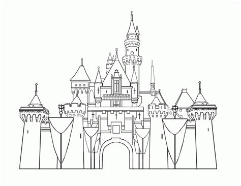 disney world castle coloring page coloring home
