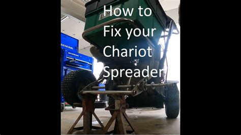 change spreader plate  gearbox  lesco chariot ride  spreader youtube