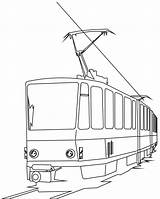 Zug Tram Tramway Passenger Coloringhome Trains Popular Colorier sketch template