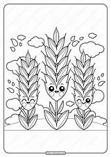 Wheat Coloringoo sketch template