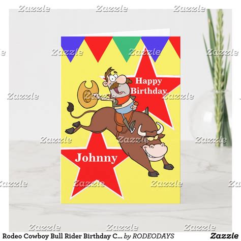 rodeo cowboy bull rider birthday card zazzlecom rodeo cowboys bull riders bull riders