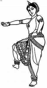 Folk Dancer Classical Dances Pencil Odissi Colouring Kathak Lasya Tandava Dancers Clipground 4to40 Kathakali sketch template