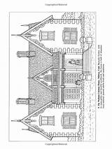 Coloring Pages Victorian House Houses Book History Dover Log Cabin Colouring Printable Adult Library Clipart Choose Board Smith Print Adults sketch template