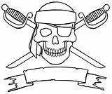 Pirate Skull Coloring Pages Skeleton Coloriage Printable Colouring Getcolorings Drapeau Box Colorin Print Explore Pirates sketch template