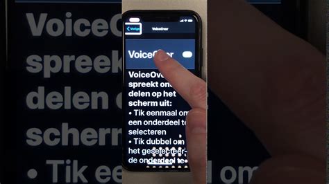 voiceover aan  uitzetten op iphone  ipad youtube