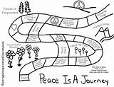 Peace Coloring Game Journey Pages Kids Printable Activity Prince Sheet Games Board Materials Sheets Bible Color International Paper Printables Template sketch template