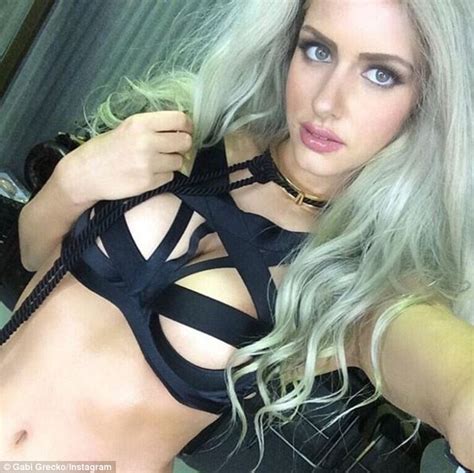 gabi grecko parades around nyc in cheeky tease me stockings daily mail online