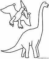 Coloring Brachiosaurus Pterodactyl Dinosaurs Pages Birthday Kids Valentine Print Popular Bigactivities sketch template
