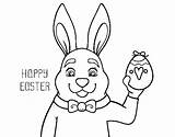 Easter Rabbit Coloring Coloringcrew sketch template