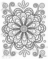 Coloring Mandala Flower Fun Printable Geometric Pages Doodle Colouring Instant Color Adult Print Dot sketch template