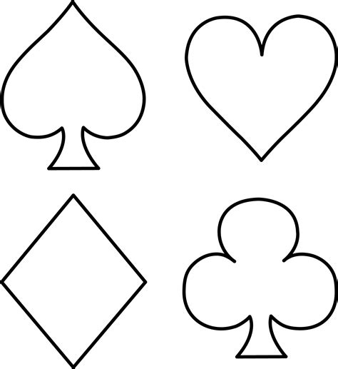 playing card suits  art  clip art