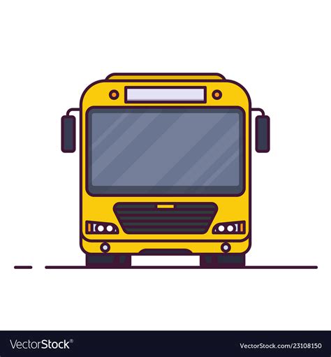 front view  city bus royalty  vector image