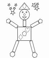 Shape Identifying Robo Counting sketch template