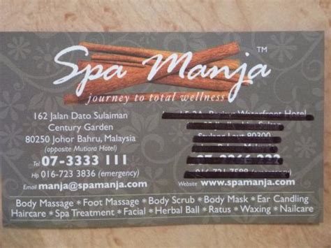 Namecard Picture Of Spa Manja Johor Bahru Tripadvisor