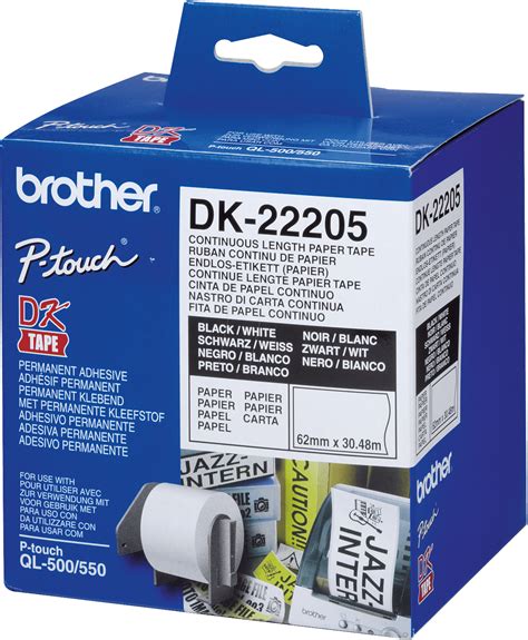 bro dk continuous label paper white  mm  reichelt elektronik