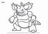 Nidoking sketch template