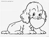 Puppy Valentine Dogs Hearts Kunjungi Coloringhome Insertion sketch template