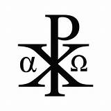 Rho Chi Christi Pax Christusmonogramm Christ Monograms Symbool Sacred Bedeutung Christus Vectorillustratie Goud Kreis sketch template
