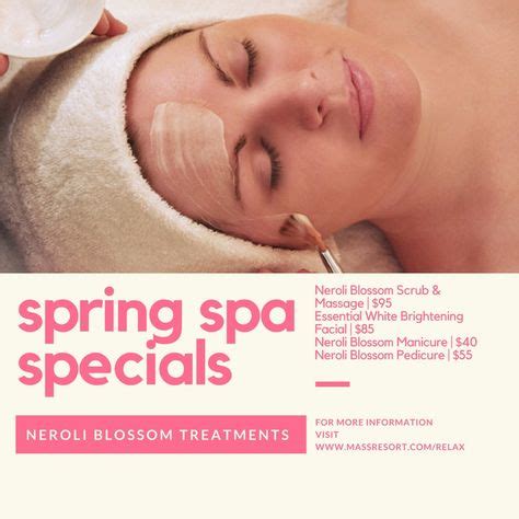 spring   indulge   relaxing spa treatments