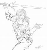 Witcher Ciri Designlooter sketch template